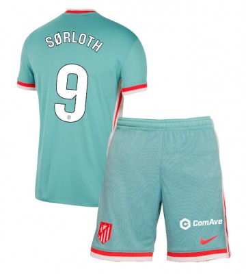 Atletico Madrid Alexander Sorloth #9 Borta Kläder Barn 2024-25 Kortärmad (+ Korta byxor)